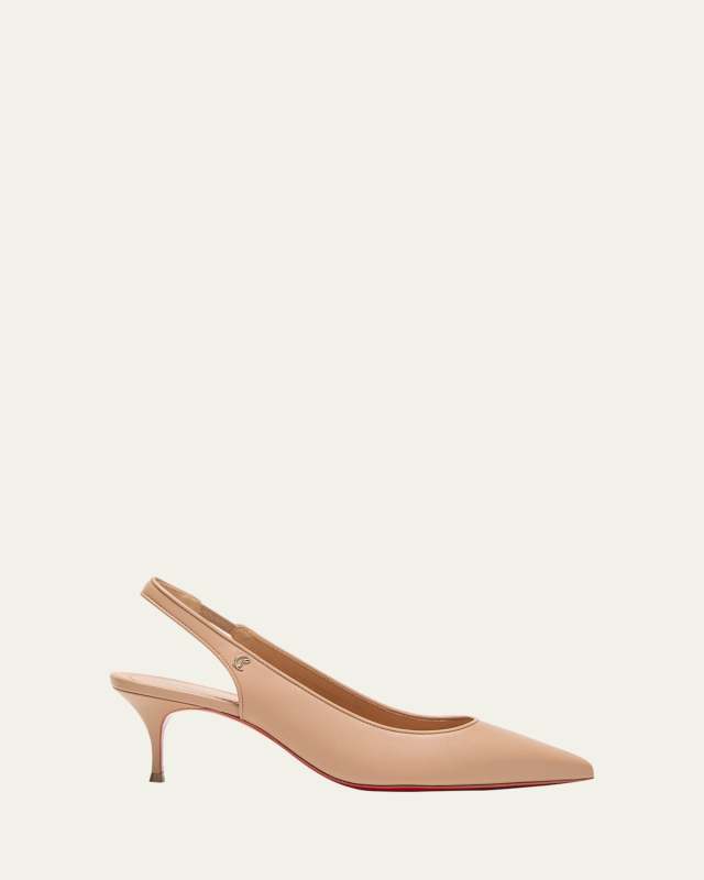 Sporty Kate Red Sole Slingback Pumps